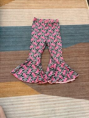 Girls' Pink Cowboy Hat Bell Bottoms, Size 4-5T